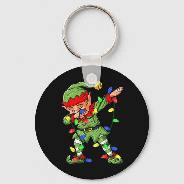 Chaveiro Dabbing Elf Christmas Tree Lights Meninos Dab Xm (Frente)