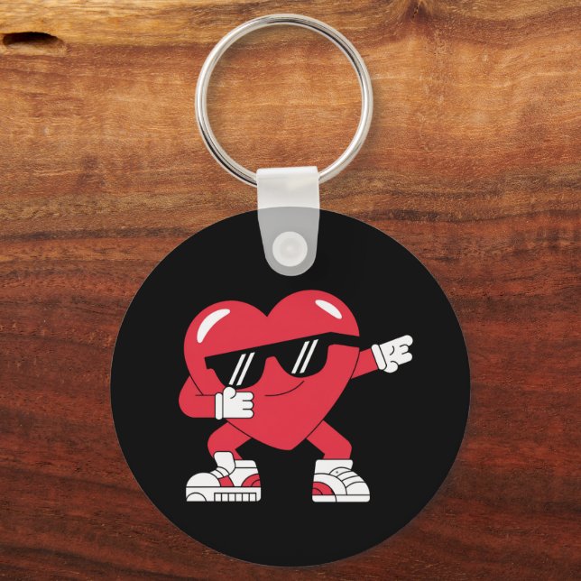 Chaveiro Dabbing Heart Engraçado Gift Dia de os namorados (Frente)