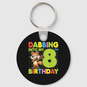 Chaveiro Dabbing In My 8th Birday Fox Oito Anos B
