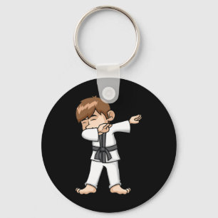 Chaveiro Dabbing Karate Boy Engraçado Cartoon de Artes Marc