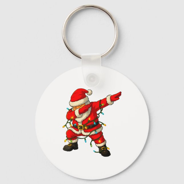 Chaveiro Dabbing Santa Shirt Xmas Lights Girls Boys Kids Ch (Frente)
