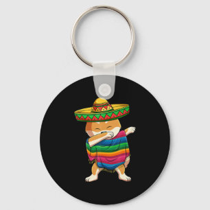 Chaveiro Dabbing Shiba Inu Poncho Sombrero Cinco De Mayo