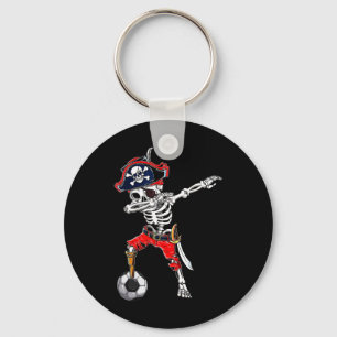 Chaveiro Dabbing Skeleton Pirate E Soccer Ll Halloween Co