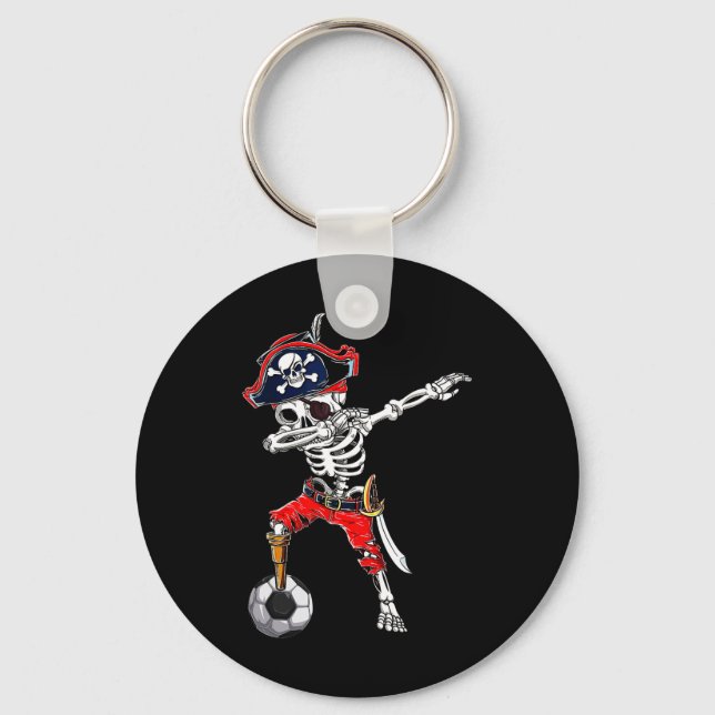 Chaveiro Dabbing Skeleton Pirate E Soccer Ll Halloween Co (Frente)