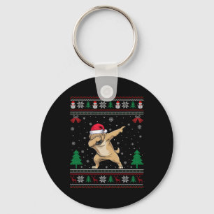 Chaveiro Dabbing Tibetan Mastiff Dog Santa Hat Boys Girls C