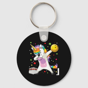 Chaveiro Dabbing Unicorn Boliche engraçada Boliche Boy Girl