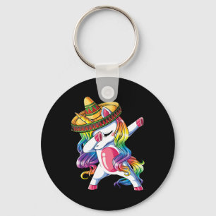 Chaveiro Dabbing Unicorn Funny Cinco De Mayo Women Rainbow