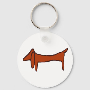 Chaveiro Dachshund abstrato famoso
