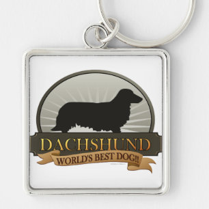 Chaveiro Dachshund [de cabelos compridos]