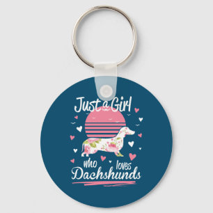 Chaveiro Dachshund Design, Só Uma Menina Que Ama Dachshance