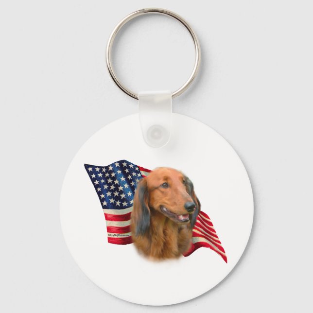 Chaveiro Dachshund Flag (Frente)