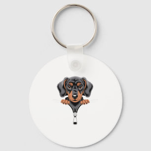 Chaveiro Dachshund Gelado Fora da Ilustração do Zipper