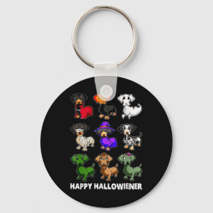 Chaveiro Dachshund Happy Halloweiner Diversão Halloween Cãe