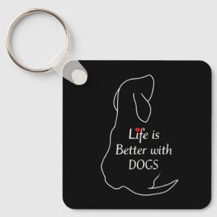 Chaveiro Dachshund Life É Melhor Com Cachorros Citando Prop