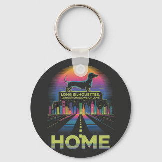 Chaveiro Dachshund Long Silhouettes, Longer Shadows Of Love