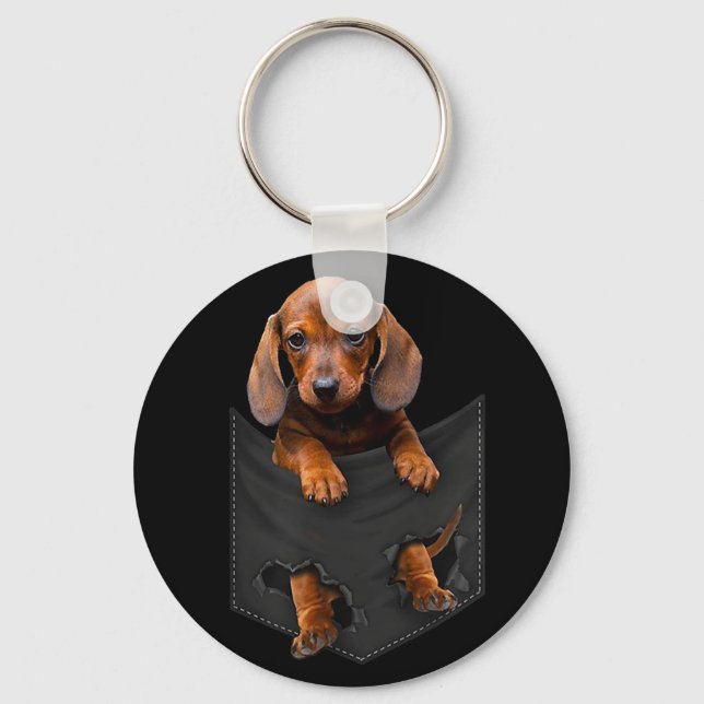 Chaveiro Dachshund No Meu Pocket Dachshund Weiner Dog Dift (Frente)