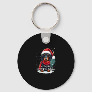 Chaveiro Dachshund Papai Noel Na Lista Travessa Dachshund C