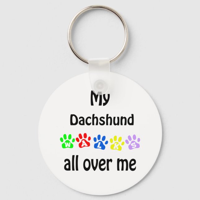 Chaveiro Dachshund Walks Design (Frente)