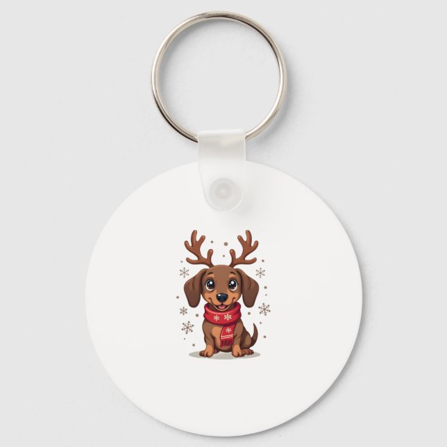 Chaveiro Dachshund Winter Joy (Frente)