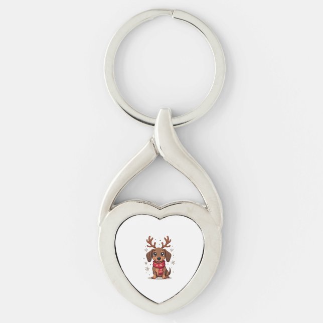 Chaveiro Dachshund Winter Joy (Frente)