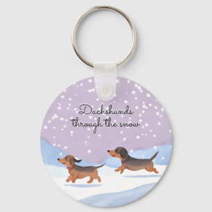 Chaveiro Dachshunds Neve Doxie Natal Cachorros Salsicha Fof