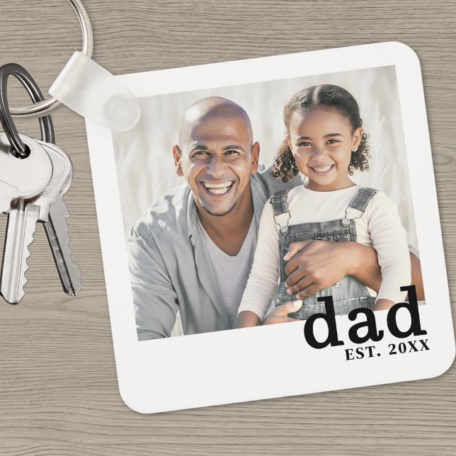 Chaveiro Dad Photo (Dad Established Personalized Photo keychain)