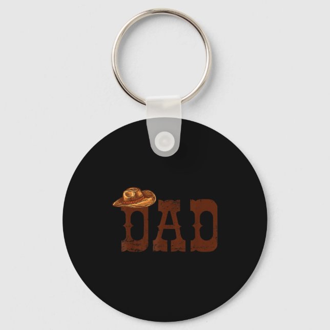 Chaveiro Dad Western Family Matching Birthday Cowboy Cowgir (Frente)