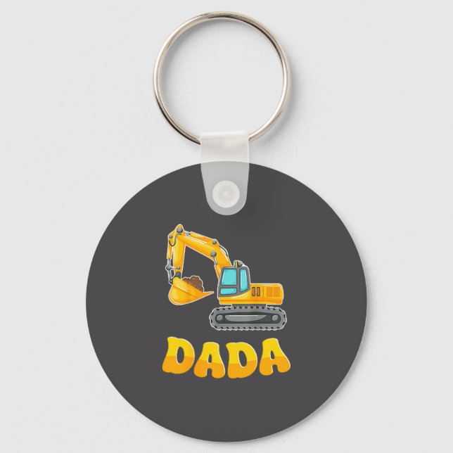 Chaveiro Dada The Birthday Boy Excavator Construction Famil (Frente)