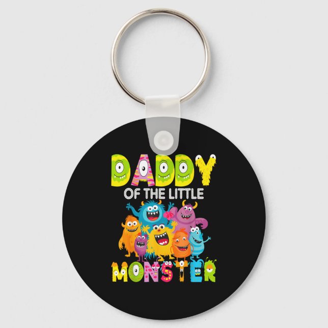 Chaveiro Daddy Of The Little Monster 1st Birthday Boy Party (Frente)