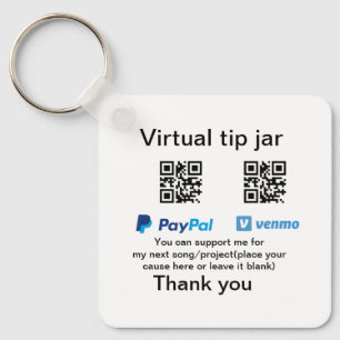 Chaveiro Dádiva virtual jar q r código doação de moeda PayP