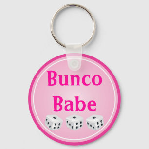 Chaveiro dados com o círculo cor-de-rosa customizável