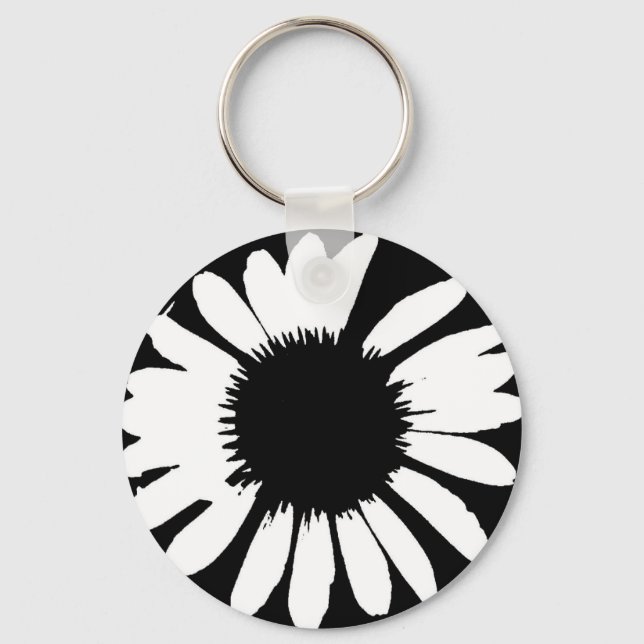 Chaveiro Daisy Crazy - Daisy Black & White (Frente)