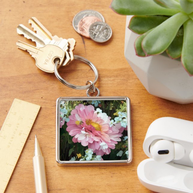 Chaveiro Daisy em rosa (Mesa)