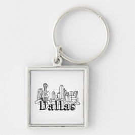 Chaveiro Dallas Skyline Art Design Dallas Skyline Design