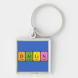 Chaveiro Dallin periódica mesa name keyring