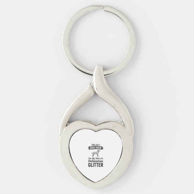 Chaveiro Dálmata Brilho Citação Engraçada de Cabelo de Cach (Frente)