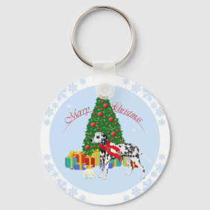 Chaveiro Dálmata Feliz Natal