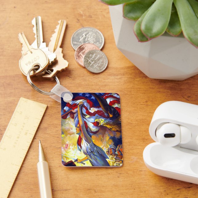 Chaveiro Dama da Liberdade Patriótica Vintage Águia da Band (Mesa)