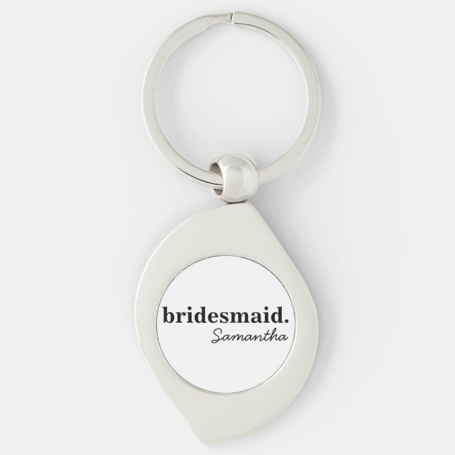 Chaveiro Damas de Honra Personalizadas Modernas para Chá de (Frente)