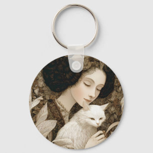 Chaveiro Damas & Gatos – Coleção de Retratos Vintage 1