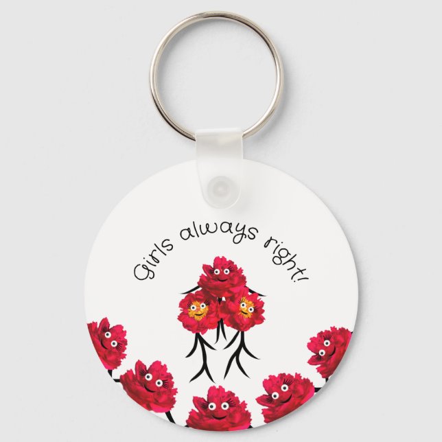 Chaveiro Damas, peonies (Frente)