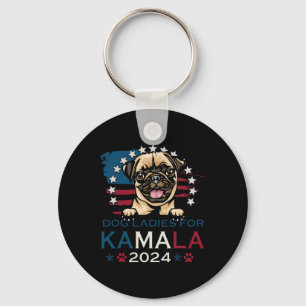 Chaveiro Damas Por Kamala Harris 2024 Pug Dog America