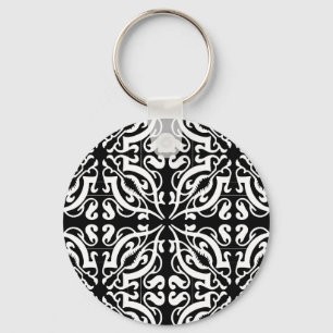 Chaveiro Damasco 1 (preto e branco)