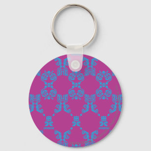 Chaveiro Damasco Aqua-Roxo