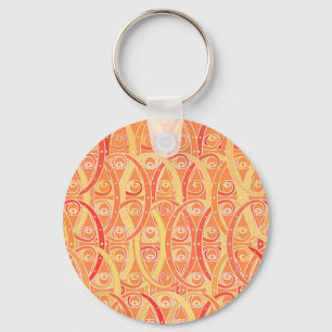 Chaveiro Damasco árabe - laranja mole e coral