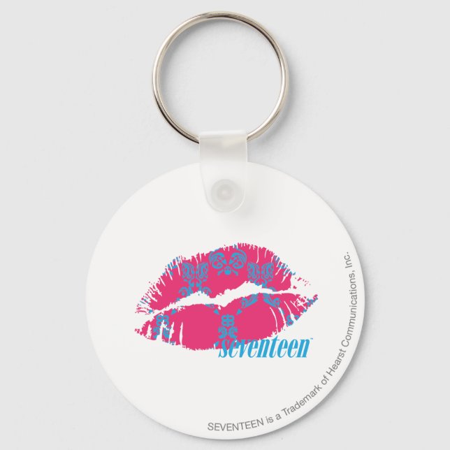 Chaveiro Damask Aqua-Magenta (Frente)