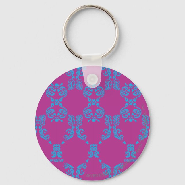 Chaveiro Damask Aqua-Purple (Frente)