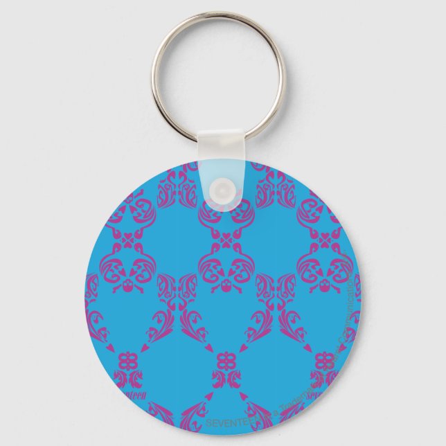Chaveiro Damask Purple-Aqua (Frente)
