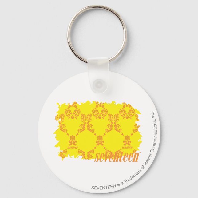 Chaveiro Damask Yellow-Orange 2 (Frente)