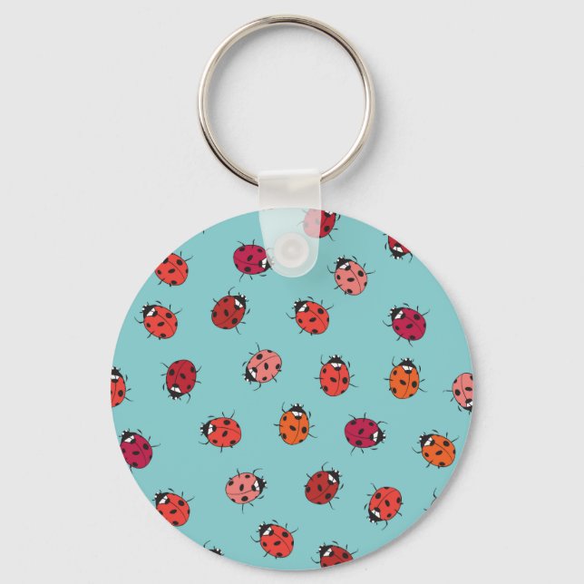 Chaveiro Damybugs, fundo azul, charmoso e uniforme (Frente)